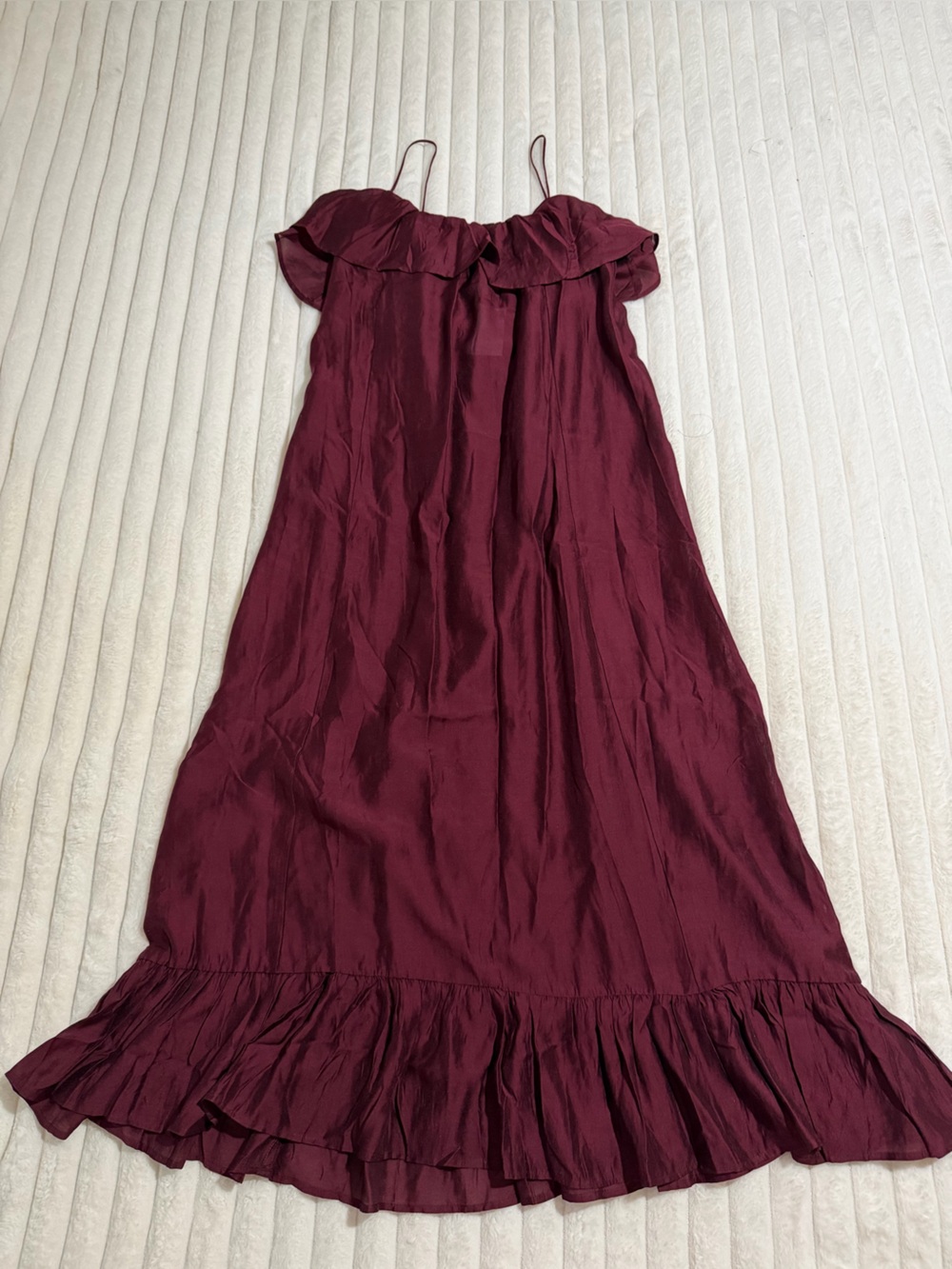 H&M Wine Ruffle Maxi Dress - Picture 7 of 10